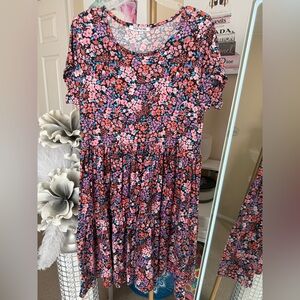 Vibrant Floral Midi Dress